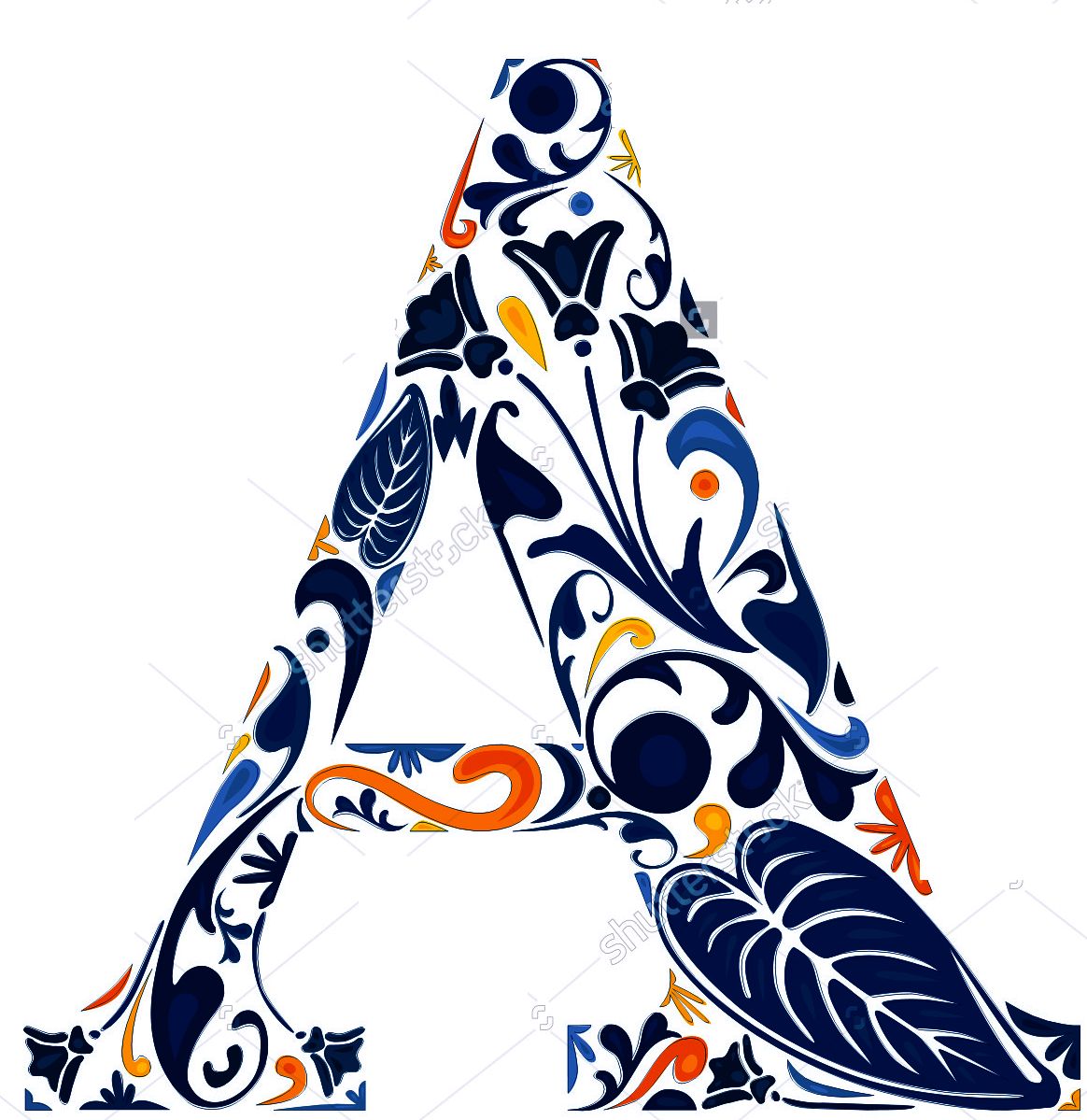 a capital floral dark blue sin marco