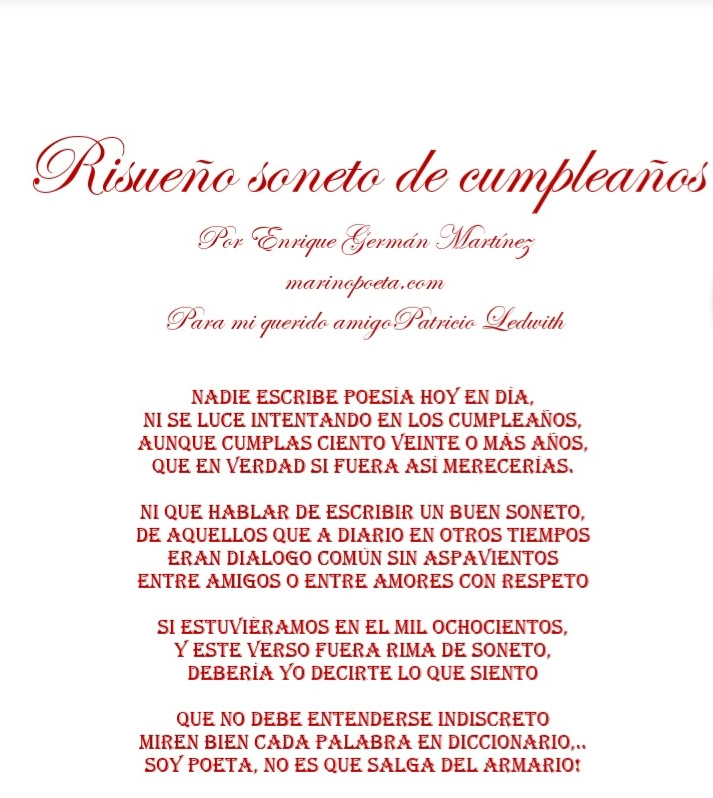 Risueño soneto de cumpleaños