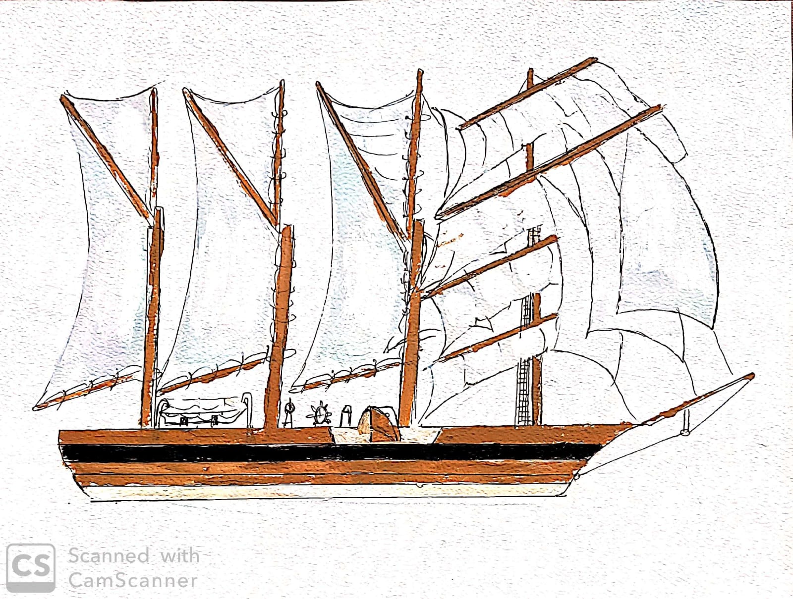 bergantín Goleta de cuatro palos